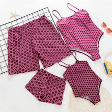 Load image into Gallery viewer, Family Matching Swimwear Polka Dot Print Sexy Swimsuit 2020 Mother and Daughter Clothes Beach Shorts Men Boys Family Look C0368