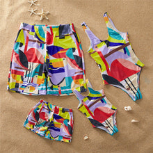 Load image into Gallery viewer, Family Matching Swimwear Polka Dot Print Sexy Swimsuit 2020 Mother and Daughter Clothes Beach Shorts Men Boys Family Look C0368