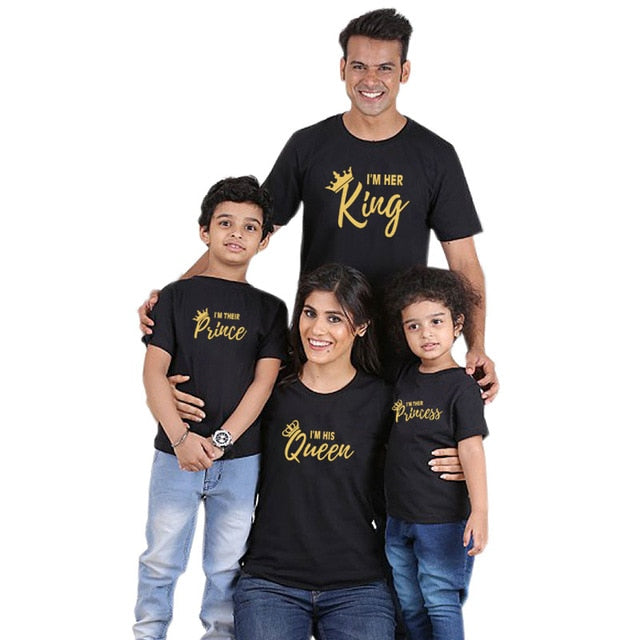 I am Her King, I am His Queen, I am Their Prince, I am Their Princess,  Matching Family Shirts