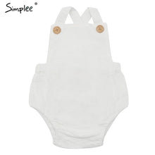 Load image into Gallery viewer, Mother and kids casual button dress Solid matching mom baby family clothes outfits cotton dress Cute baby romper summer dress
