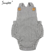 Load image into Gallery viewer, Mother and kids casual button dress Solid matching mom baby family clothes outfits cotton dress Cute baby romper summer dress
