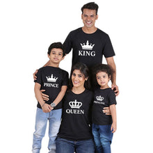 Load image into Gallery viewer, Summer mother and daughter clothes family matching outfits mommy and me look tshirt father mom son baby clothing King Queen
